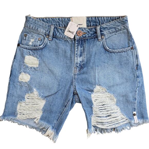 New Free People x OneTeaspoon Stevie’s Boyfriend Shorts $114 SIZE 26 Distressed - Picture 8 of 8
